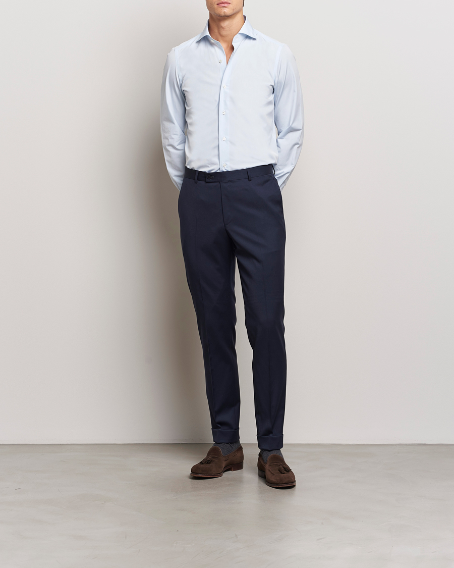 Homme | Chemises | Finamore Napoli | Milano Slim Fit Classic Shirt Light Blue