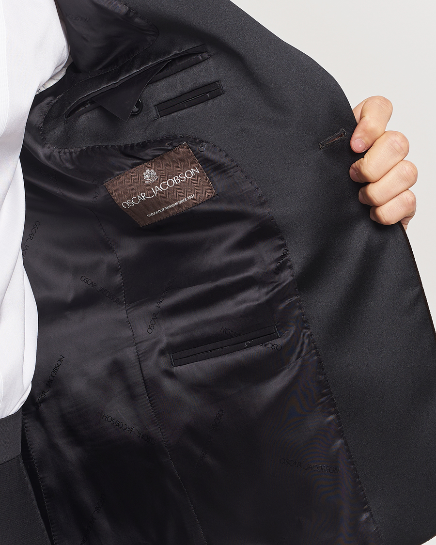 Homme | Blazers | Oscar Jacobson | Frampton Velvet Tuxedo Blazer Brown