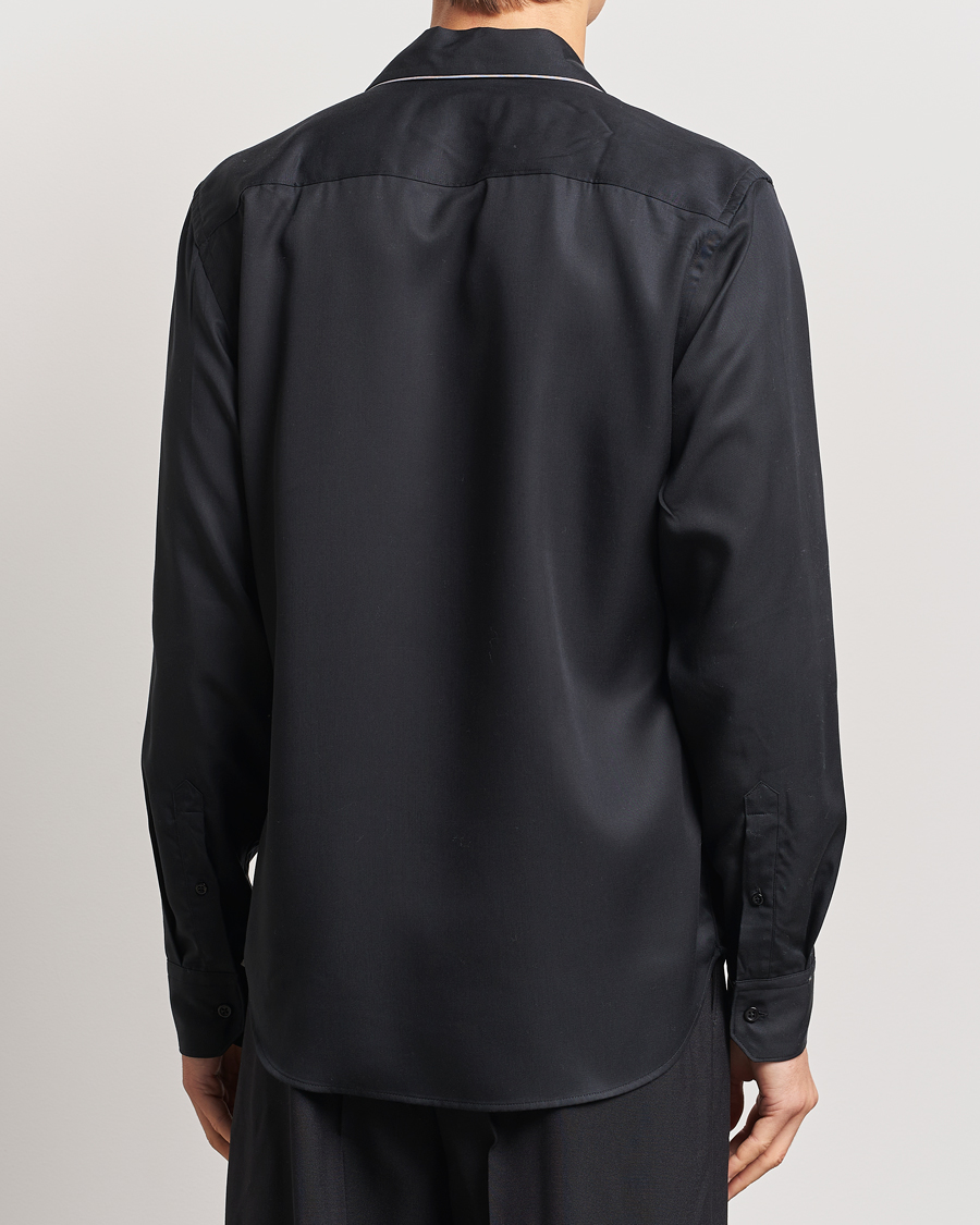 Homme | Chemises | Oscar Jacobson | Reg Fit Camp Collar Shirt Black