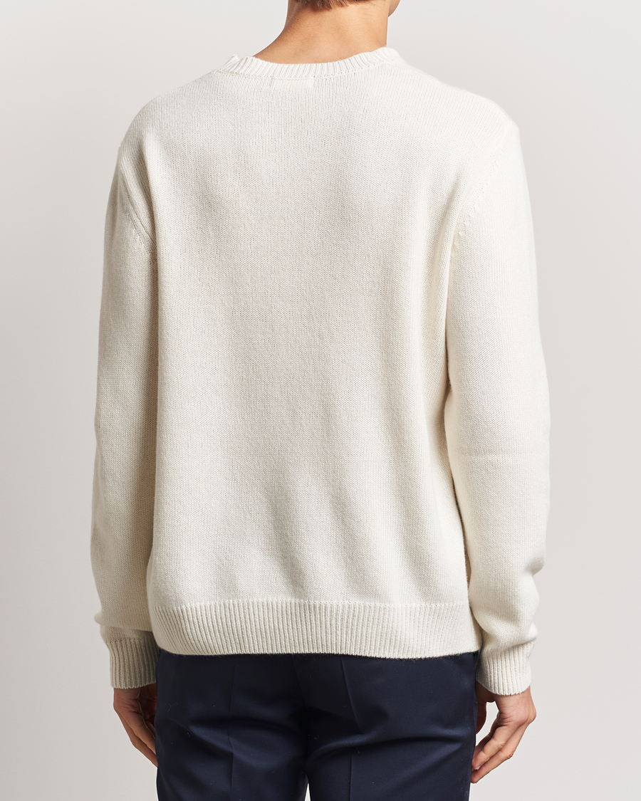 Homme | Pulls Et Tricots | Oscar Jacobson | Aston Wool/Cashmere Knitted Roundneck Off White
