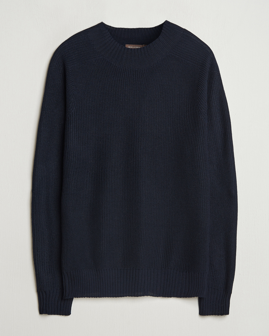Homme | Pulls Et Tricots | Oscar Jacobson | Collins Knitted Wool Turtleneck Navy