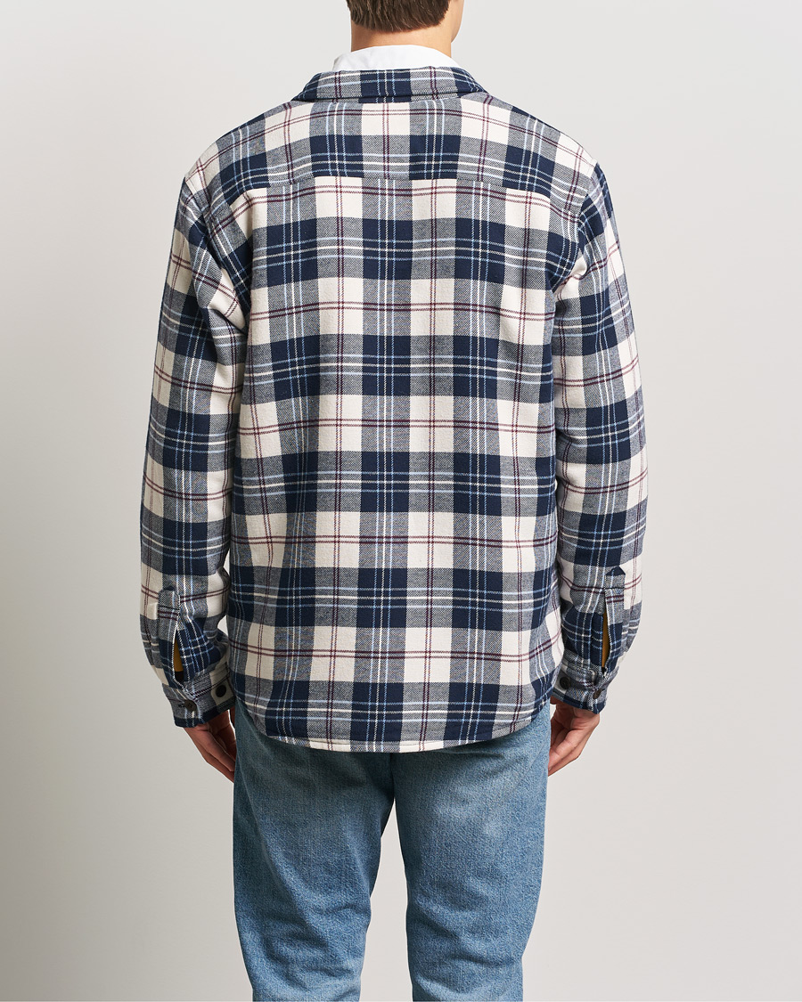 Homme | Chemises | GANT | Flannel Lined Checked Overshirt Evening Blue
