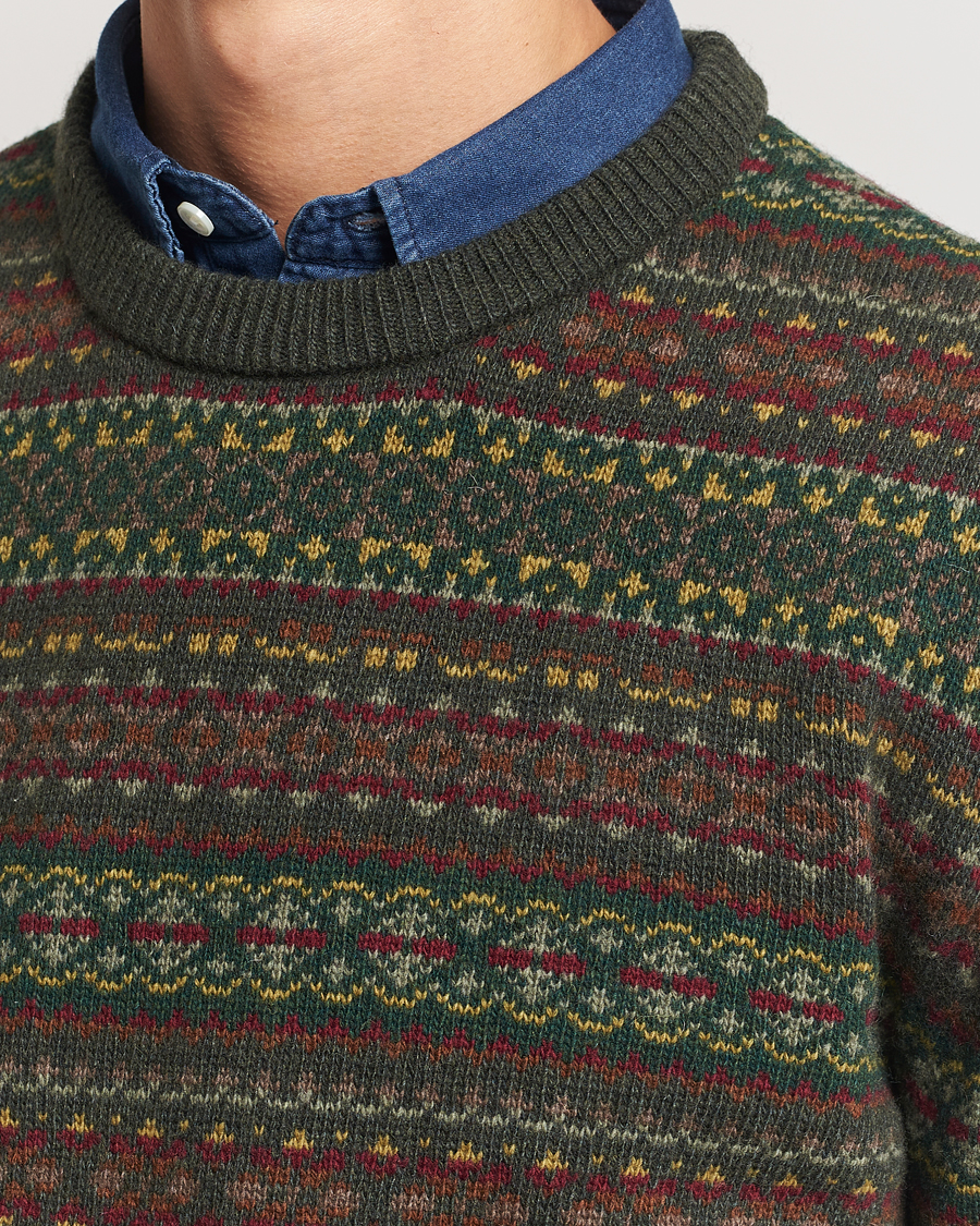 Homme | Pulls Et Tricots | GANT | Wool Fairisle Crew Neck Sweater Deepest Green