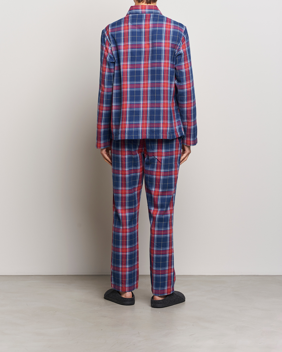 Homme | Peignoirs Et Pyjamas | GANT | Checked Flannel Pyjama Set Persian Blue