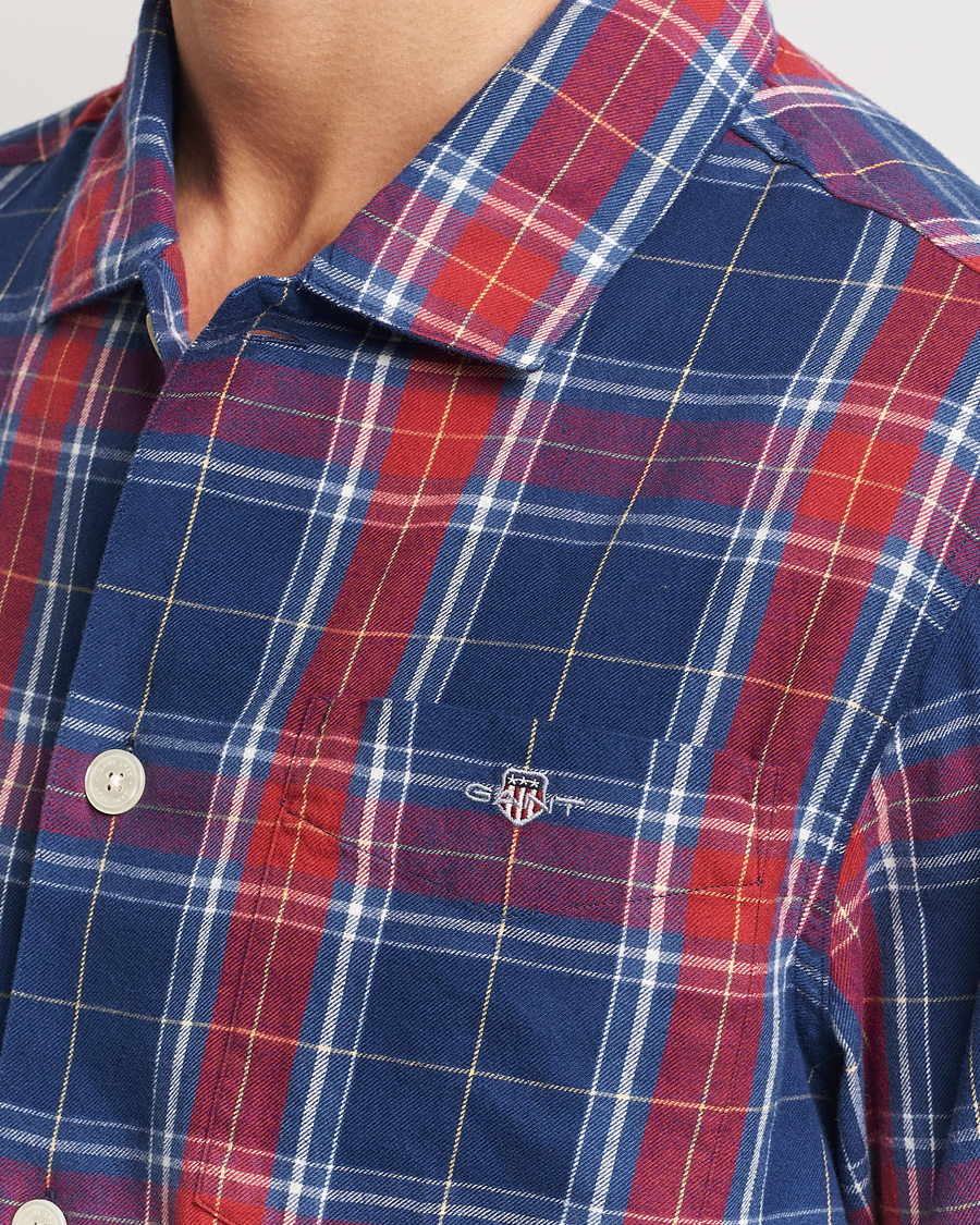 Homme | Peignoirs Et Pyjamas | GANT | Checked Flannel Pyjama Set Persian Blue