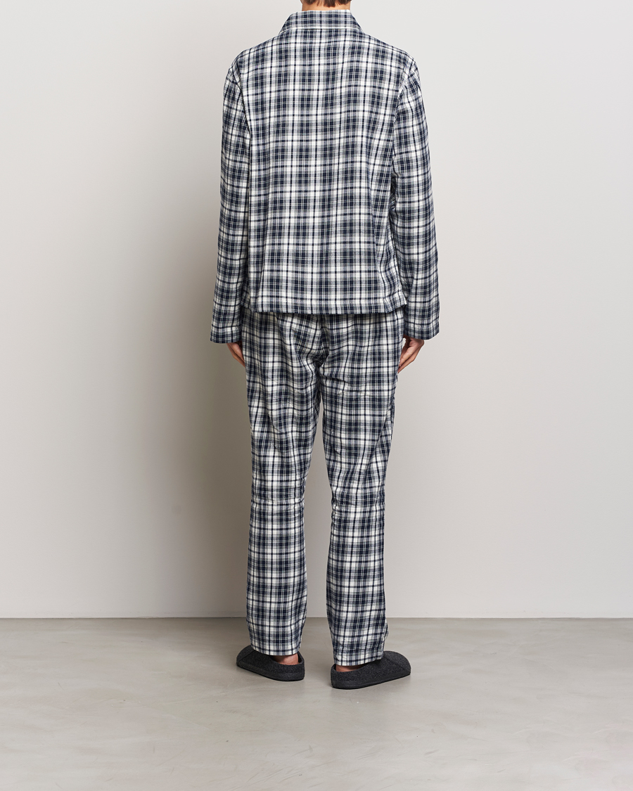 Homme | Peignoirs Et Pyjamas | GANT | Checked Flannel Pyjama Set Evening Blue