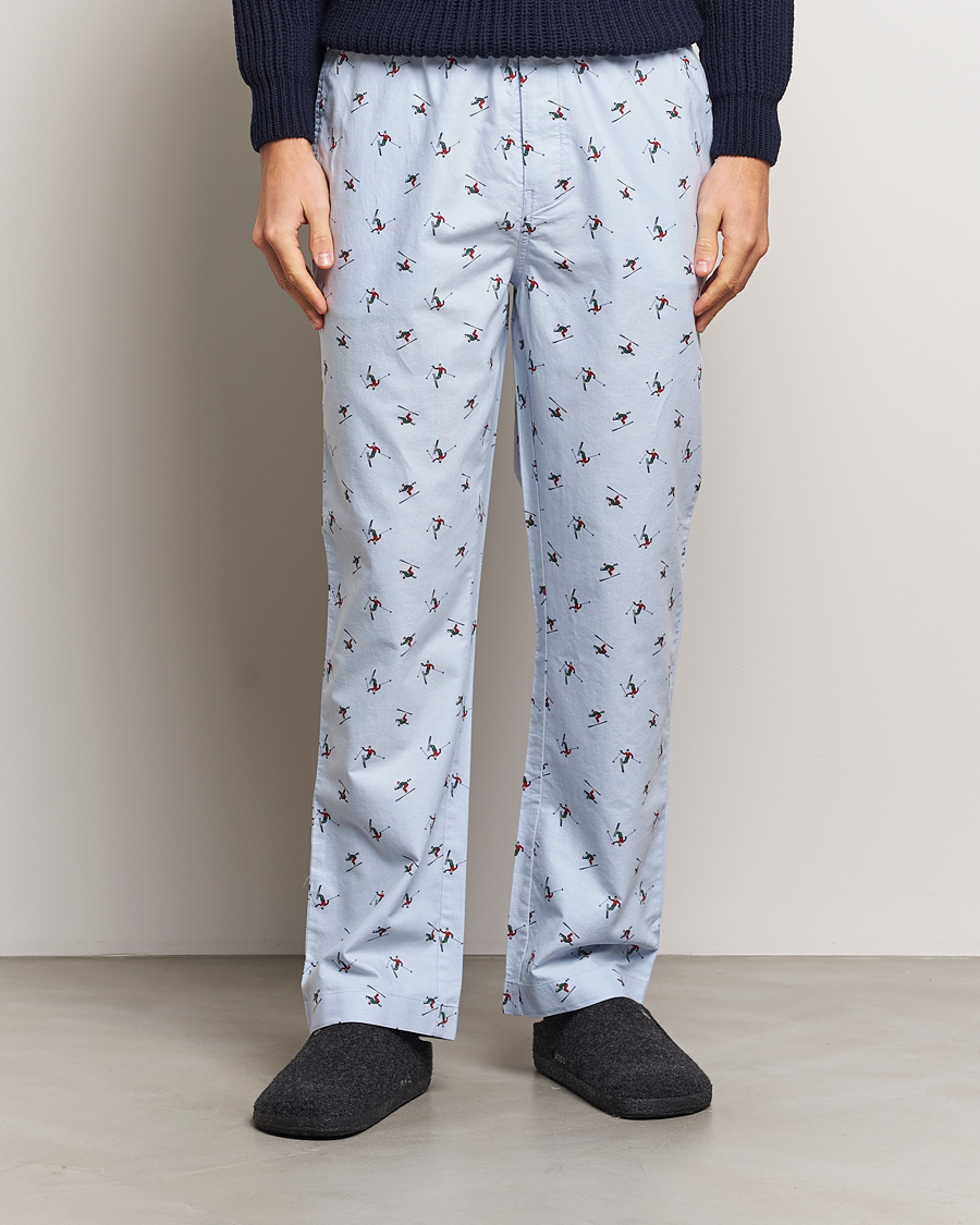 Homme | Peignoirs Et Pyjamas | GANT | Printed Skier Pyjama Pants Light Blue