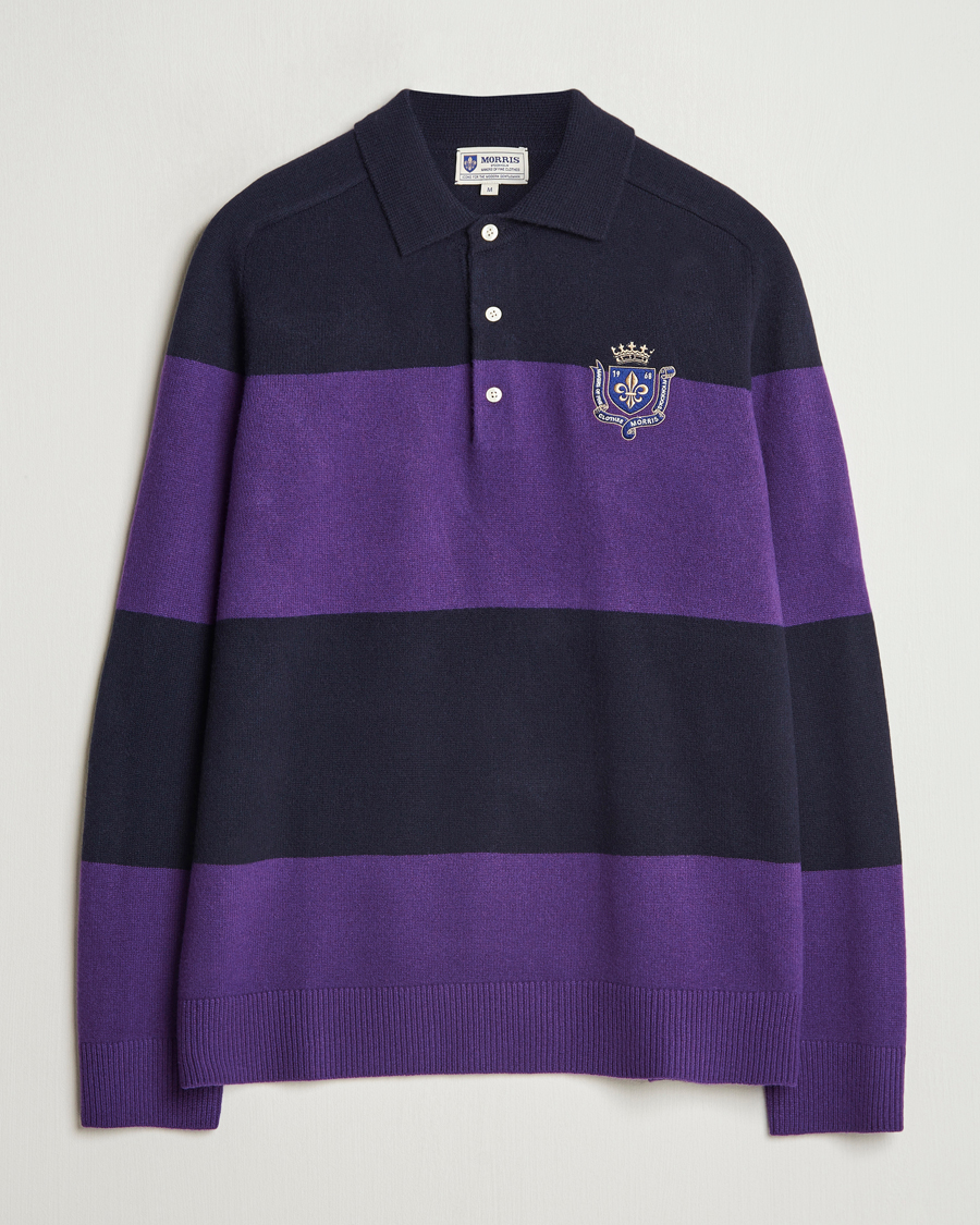 Homme | Pulls Et Tricots | Morris | Frank Knitted Rugger Purple