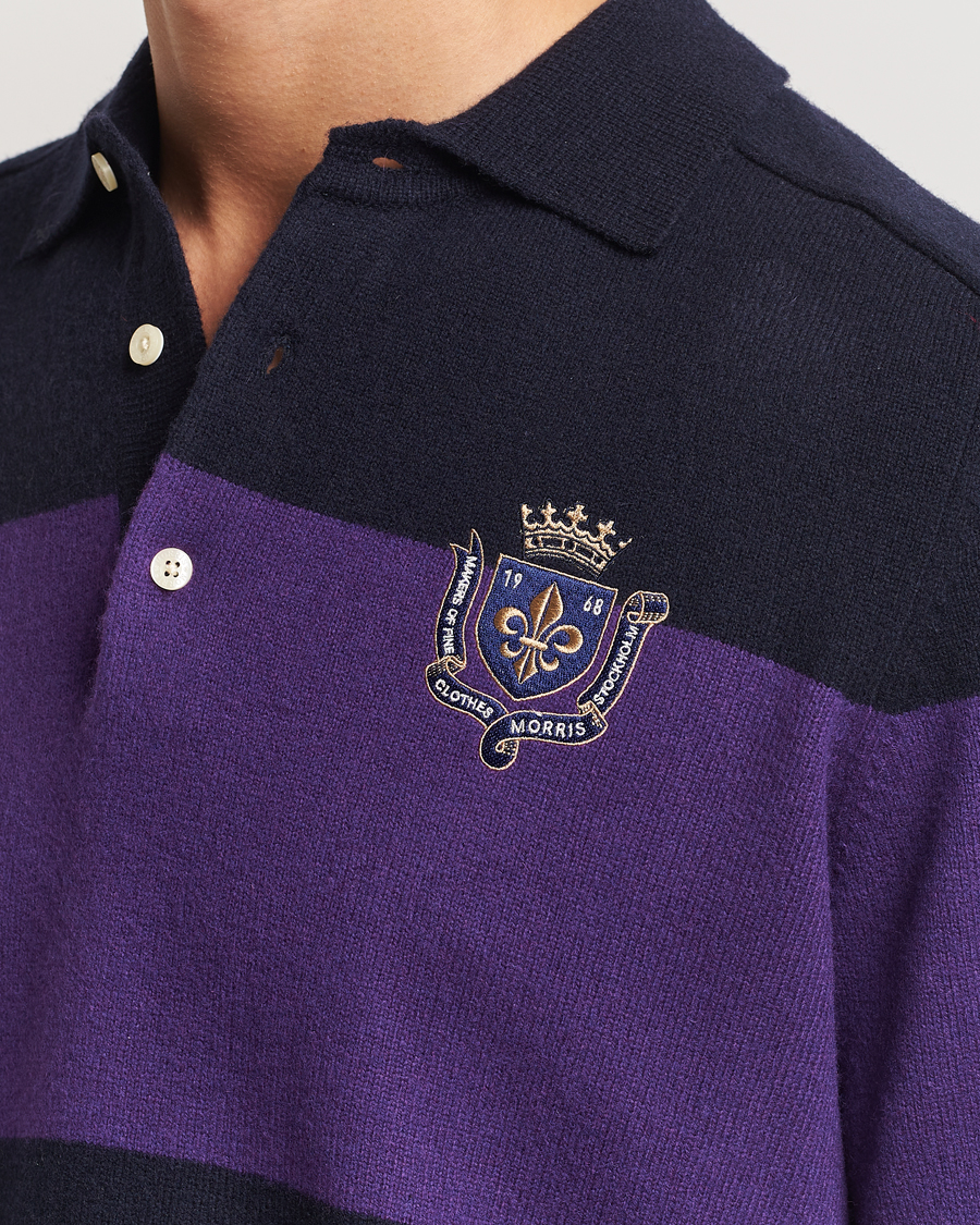 Homme | Pulls Et Tricots | Morris | Frank Knitted Rugger Purple