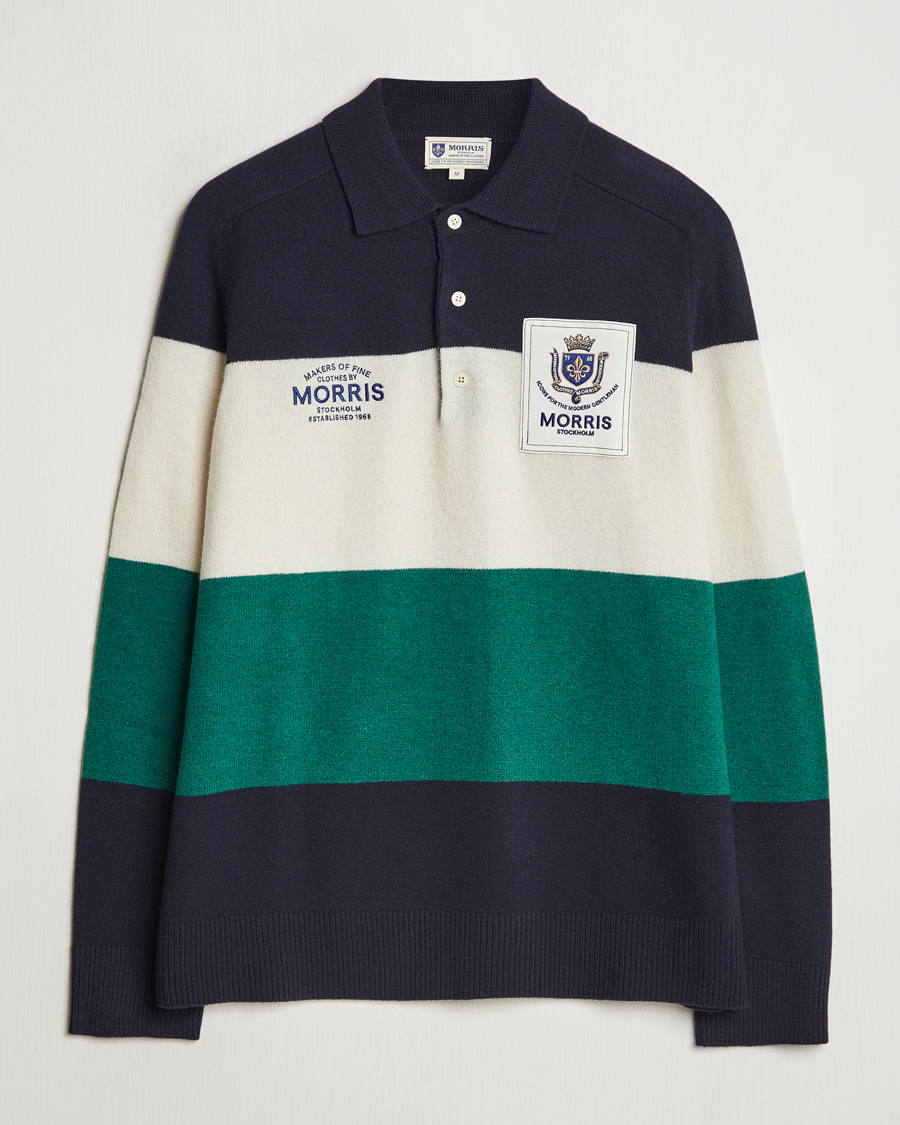 Homme | Pulls Et Tricots | Morris | Frank Knitted Rugger Old Blue