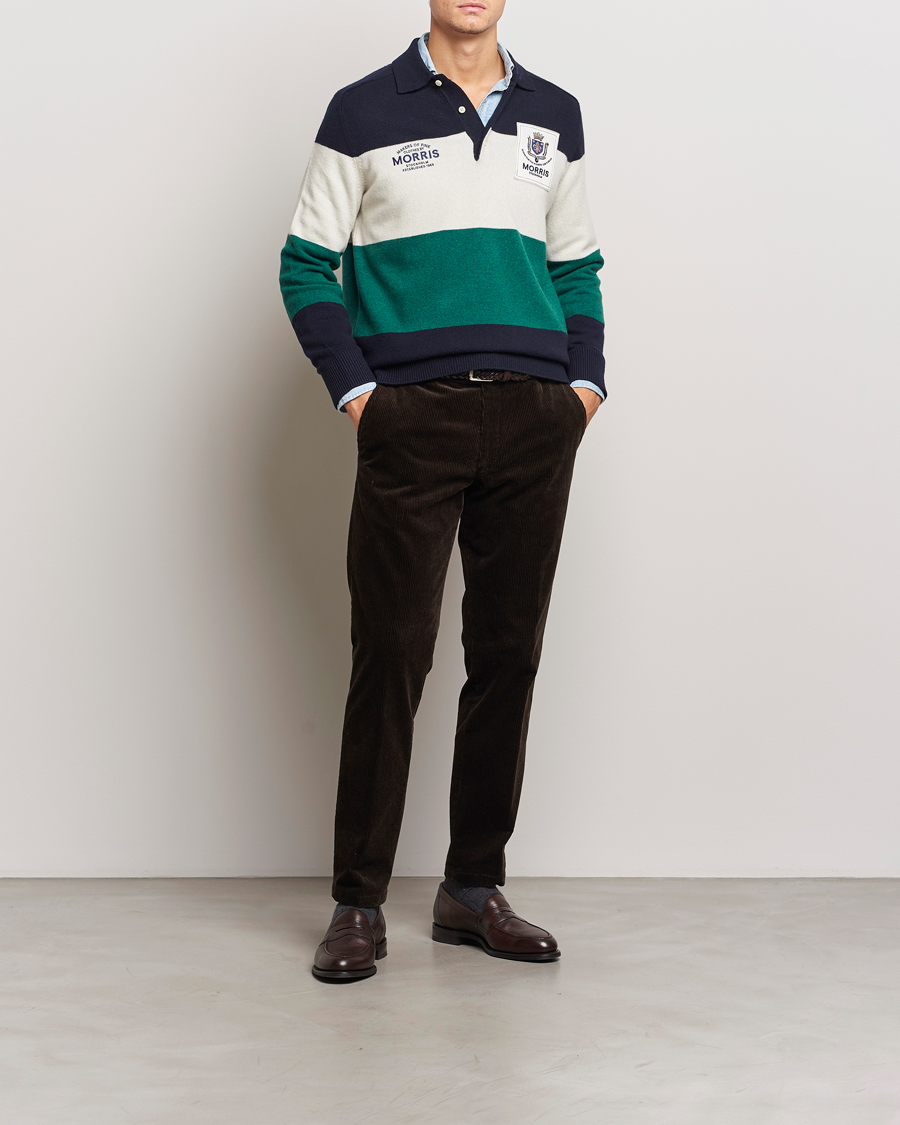 Homme | Pulls Et Tricots | Morris | Frank Knitted Rugger Old Blue