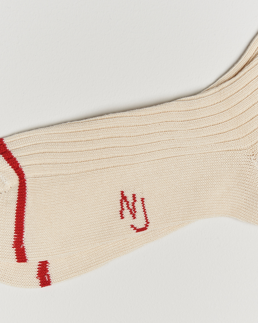 Homme | Sous-Vêtements Et Chaussettes | Nudie Jeans | Retro Tennis Socks Off White/Red