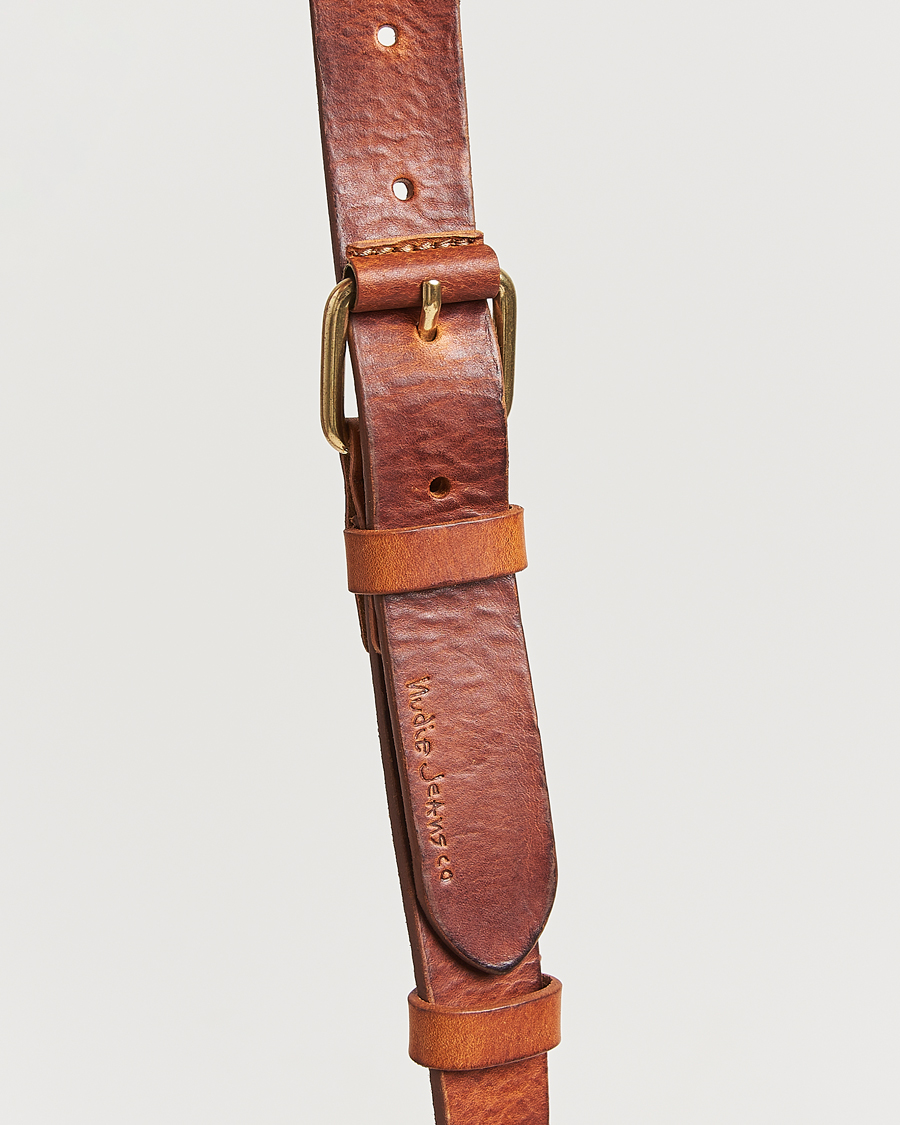Homme | Ceintures | Nudie Jeans | Dwayne Leather Belt Toffee Brown