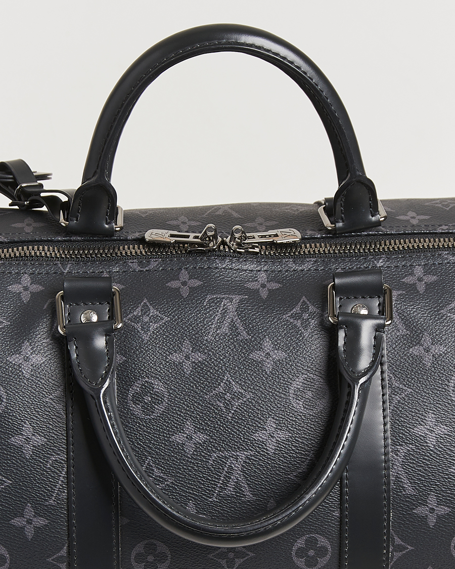 Homme | Louis Vuitton Pre-Owned Keepall Bandoulière 55 Monogram Eclipse | Louis Vuitton Pre-Owned | Keepall Bandoulière 55 Monogram Eclipse