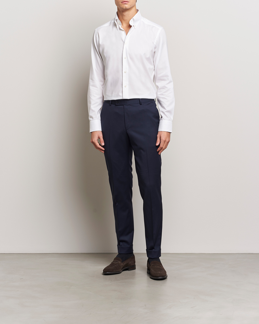 Homme | Chemises | Eton | Slim Fit Wrinkle Free Oxford Shirt White