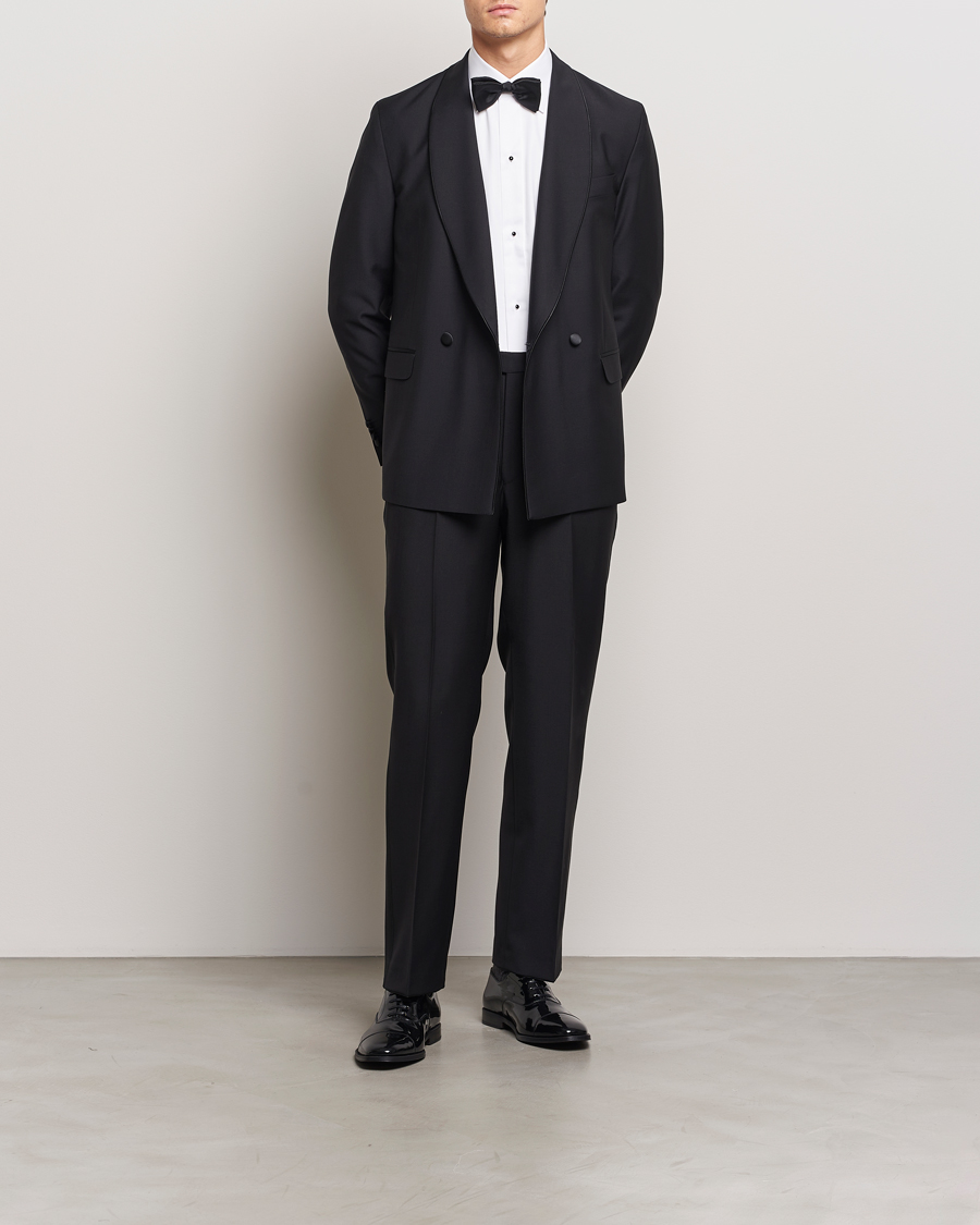 Homme | Chemises | Eton | Slim Fit Plissé Tuxedo Shirt White