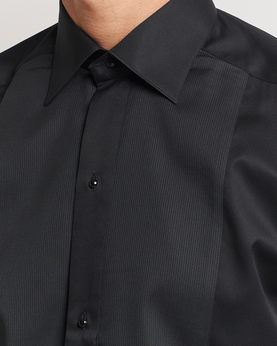 Homme | Chemises | Eton | Slim Fit Plissé Tuxedo Shirt Black
