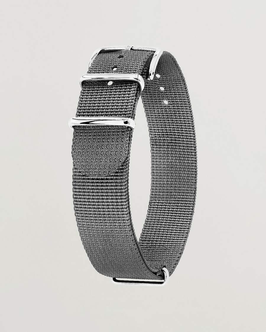 Homme | Bracelets De Montres | HIRSCH | Rush Recycle Nato Watch Strap Grey