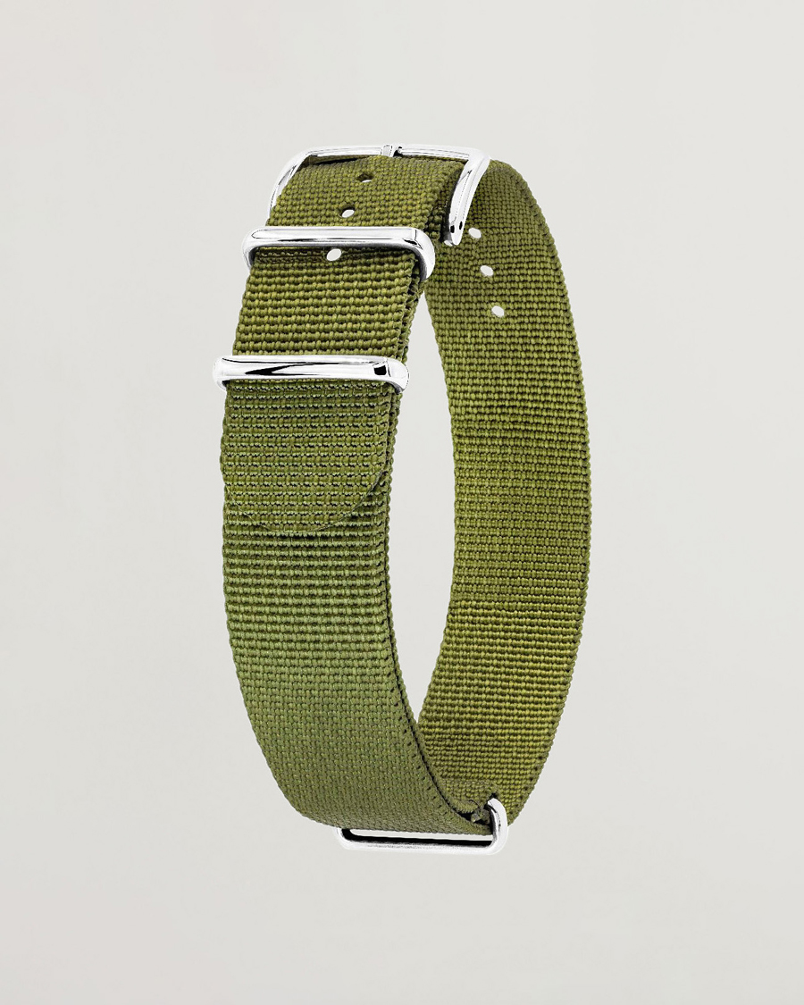 Homme | Bracelets De Montres | HIRSCH | Rush Recycle Nato Watch Strap Green