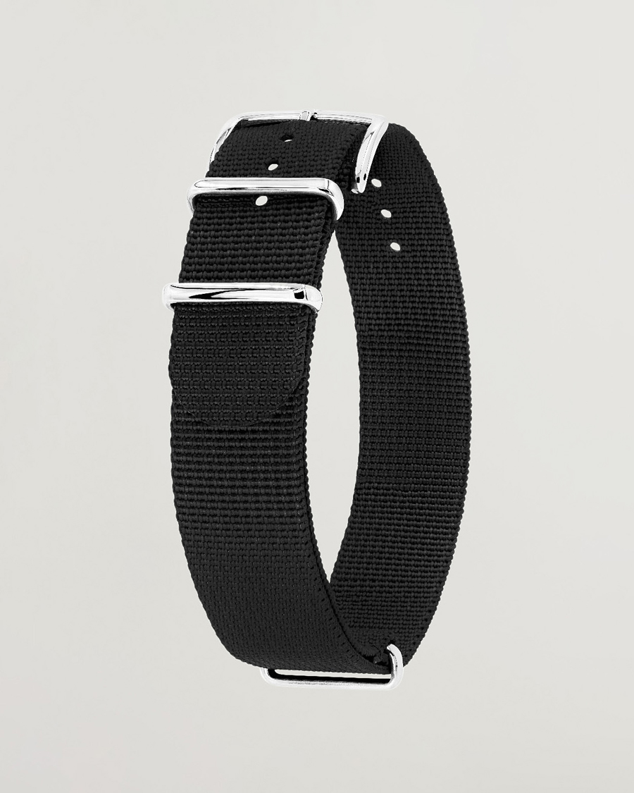 Homme | Bracelets De Montres | HIRSCH | Rush Recycle Nato Watch Strap Black