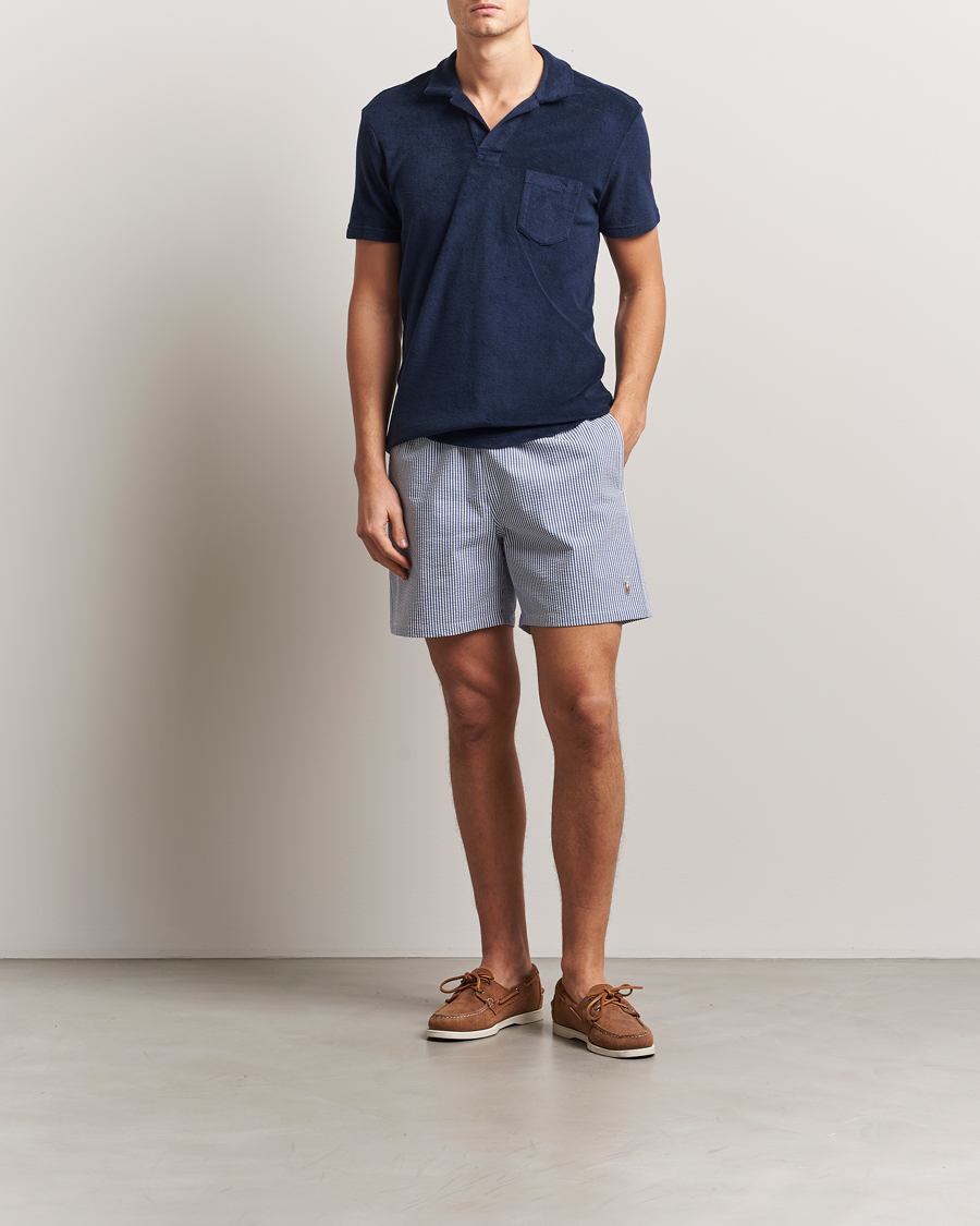 Homme | Maillots De Bain | Polo Ralph Lauren | Traveler Mid Trunk Seersucker Cruise Royal