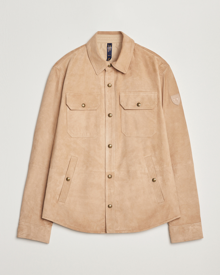 Homme | Manteaux Et Vestes | Polo Ralph Lauren | Reversible Lined Suede Shirt Jacket Khaki/Grey