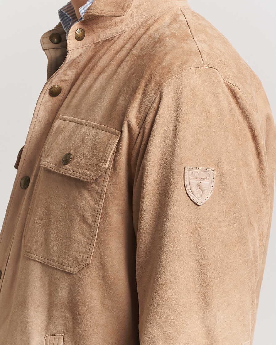 Homme | Manteaux Et Vestes | Polo Ralph Lauren | Reversible Lined Suede Shirt Jacket Khaki/Grey