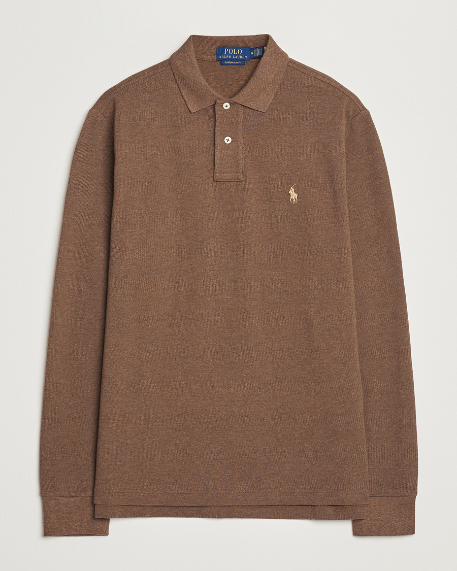 Homme | Pulls Et Tricots | Polo Ralph Lauren | Custom Slim Fit Long Sleeve Polo Cedar Heather