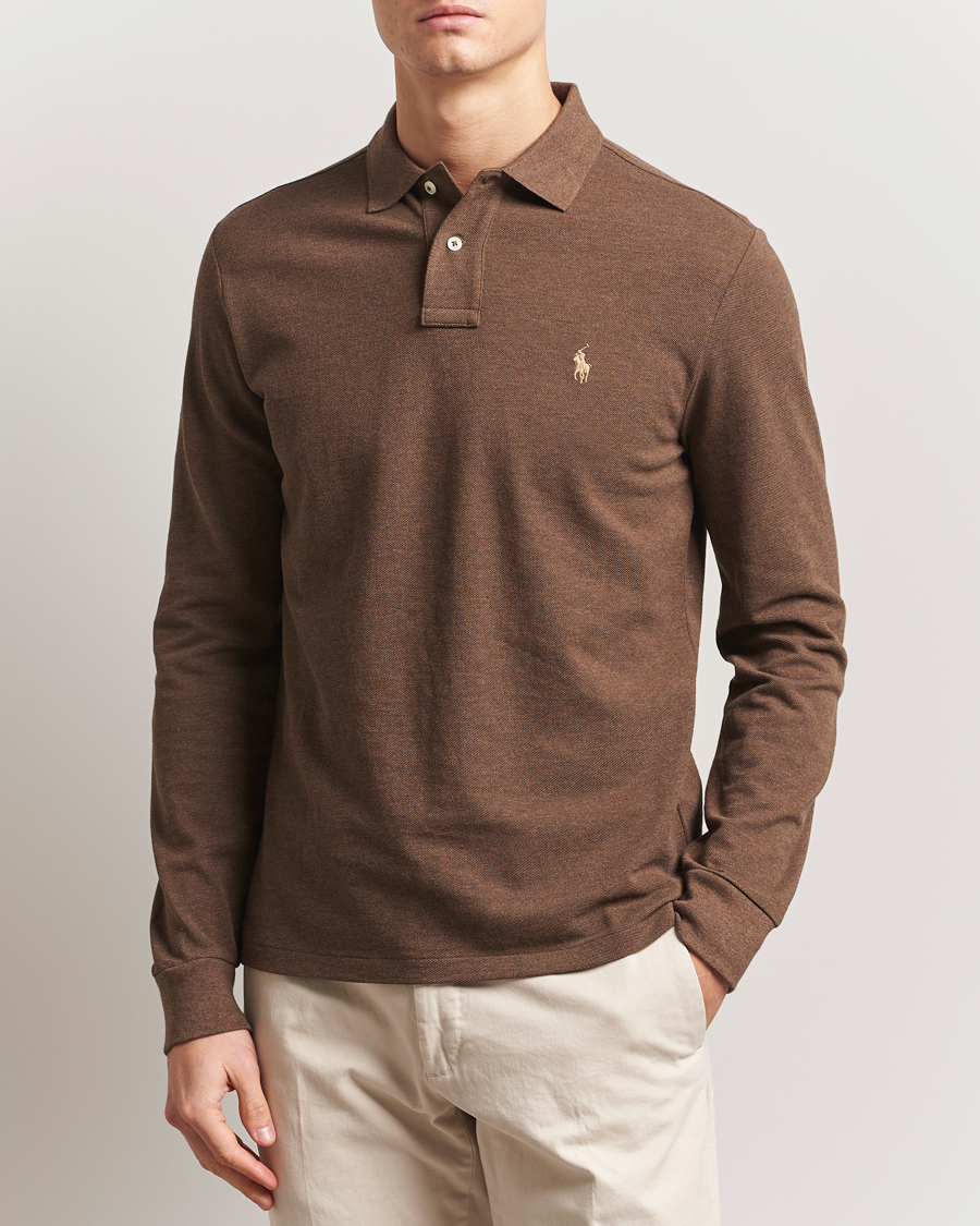 Homme | Pulls Et Tricots | Polo Ralph Lauren | Custom Slim Fit Long Sleeve Polo Cedar Heather