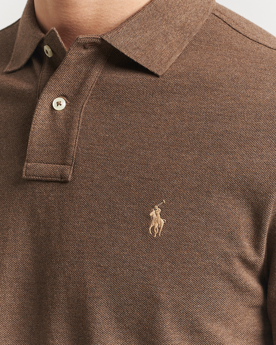 Homme | Pulls Et Tricots | Polo Ralph Lauren | Custom Slim Fit Long Sleeve Polo Cedar Heather