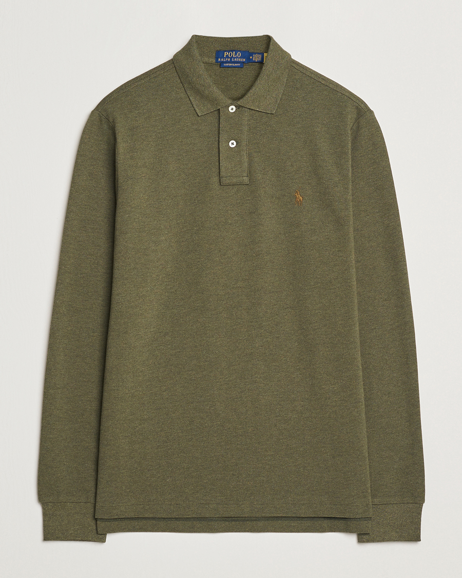 Homme | Pulls Et Tricots | Polo Ralph Lauren | Custom Slim Fit Long Sleeve Polo Service Green