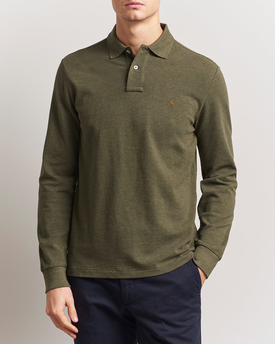 Homme | Pulls Et Tricots | Polo Ralph Lauren | Custom Slim Fit Long Sleeve Polo Service Green