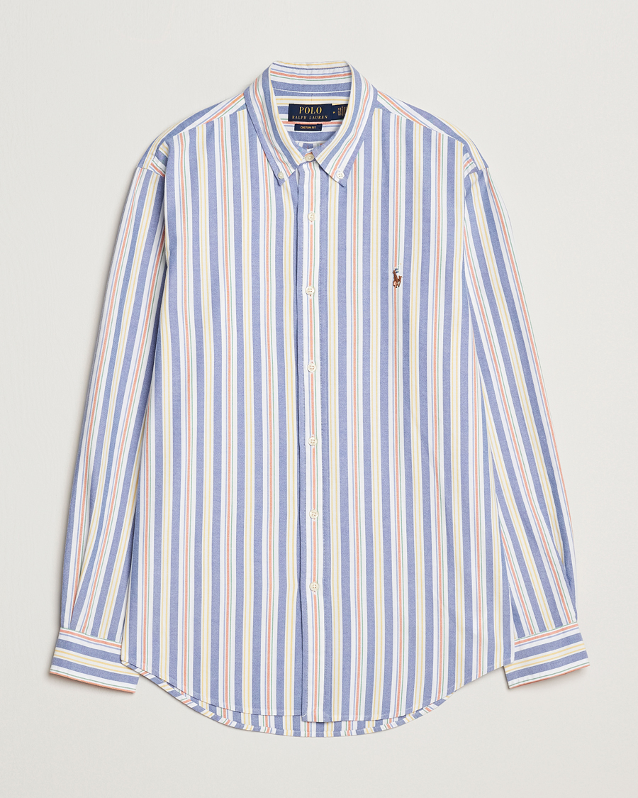 Homme | Chemises | Polo Ralph Lauren | Custom Fit Striped Oxford Shirt Blue/White