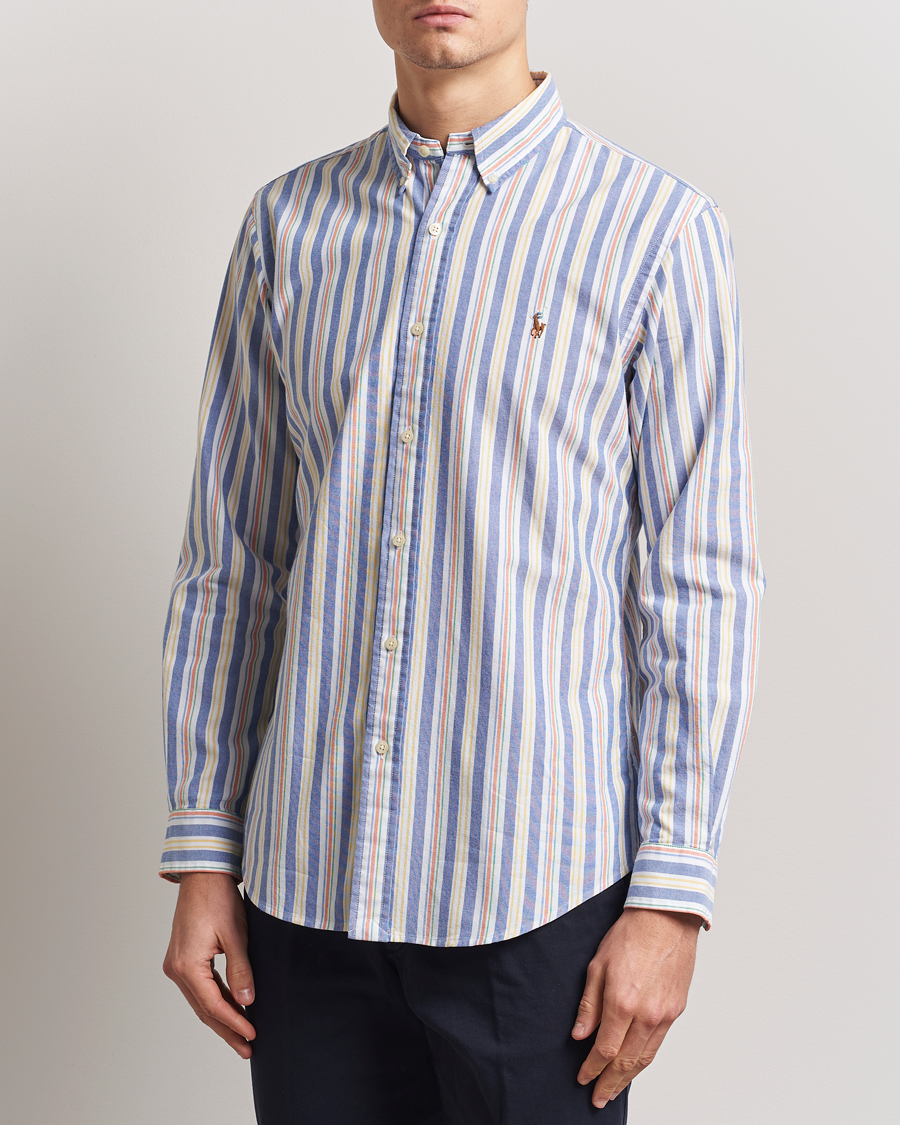 Homme | Chemises | Polo Ralph Lauren | Custom Fit Striped Oxford Shirt Blue/White