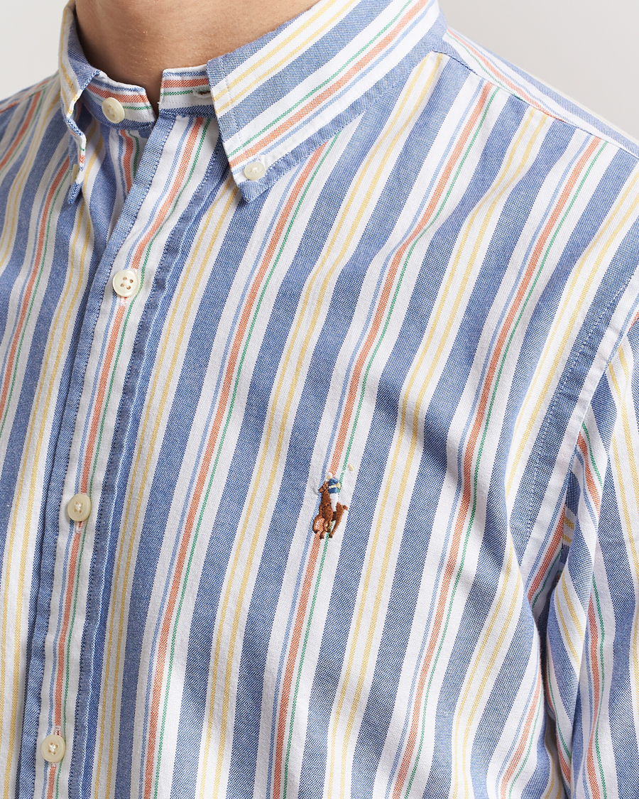 Homme | Chemises | Polo Ralph Lauren | Custom Fit Striped Oxford Shirt Blue/White