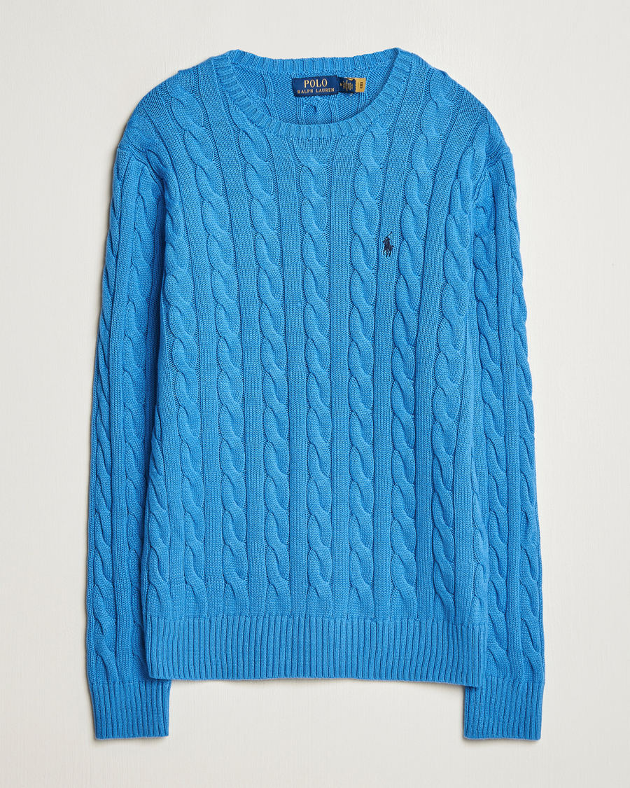 Homme | Pulls Et Tricots | Polo Ralph Lauren | Cotton Cable Pullover Blue Orbit