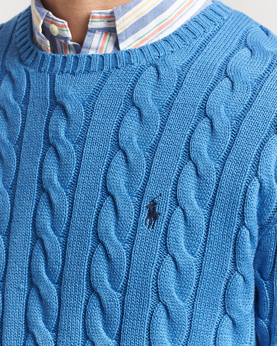 Homme | Pulls Et Tricots | Polo Ralph Lauren | Cotton Cable Pullover Blue Orbit