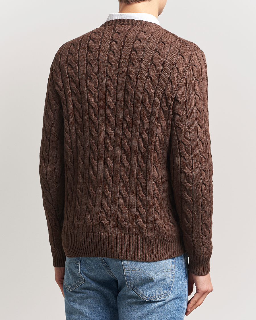 Homme | Pulls Et Tricots | Polo Ralph Lauren | Cotton Cable Pullover Dark Roast Melange