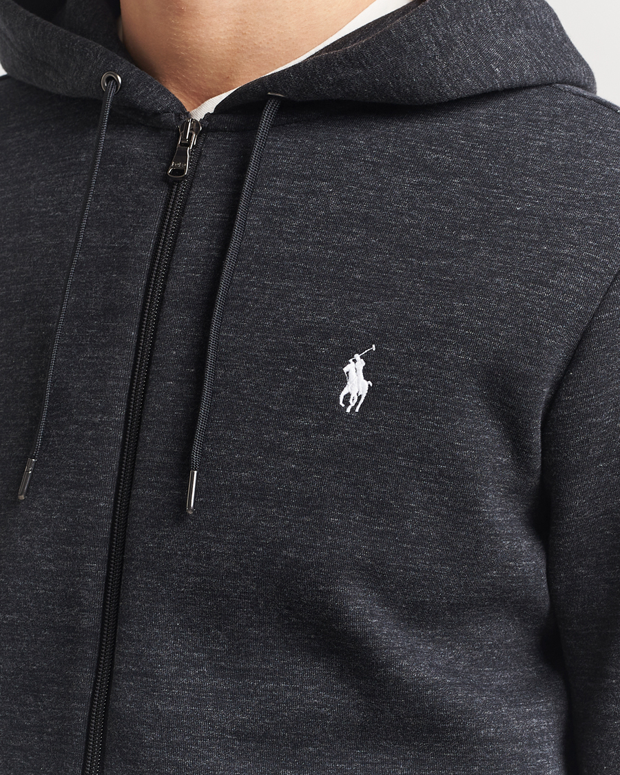 Homme | Pulls Et Tricots | Polo Ralph Lauren | Double Knitted Full-Zip Hoodie Black Marl Heather