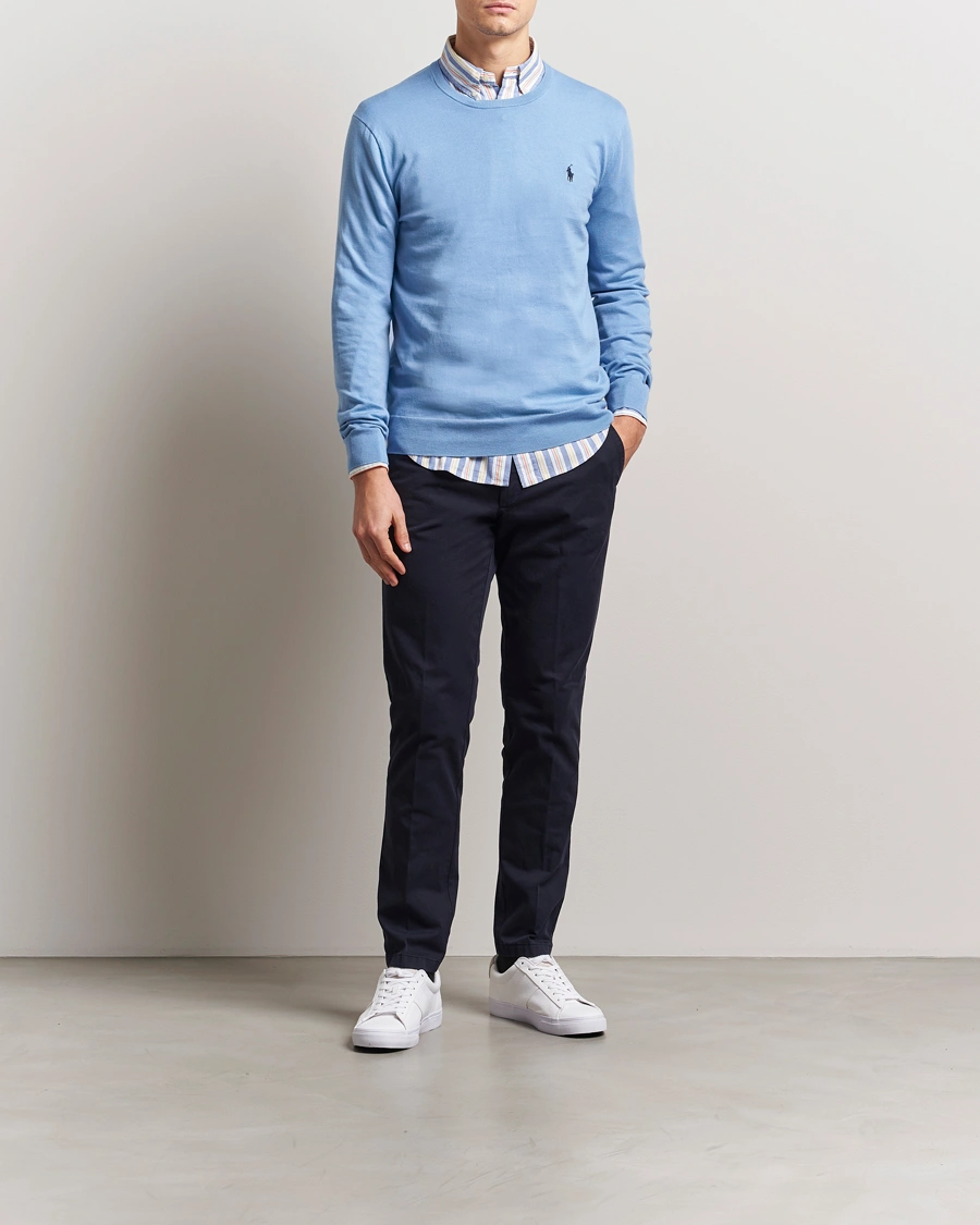 Homme | Pulls Et Tricots | Polo Ralph Lauren | Cotton Crew Neck Sweater Sky Blue