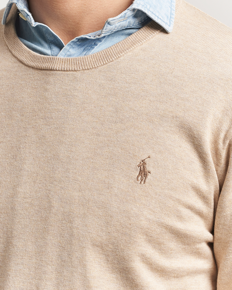 Homme | Pulls Et Tricots | Polo Ralph Lauren | Cotton Crew Neck Sweater Dune Melange