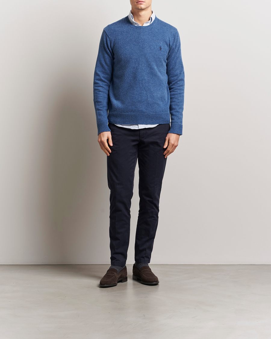 Homme | Pulls Et Tricots | Polo Ralph Lauren | Cotton/Wool Pullover Blue Salt Heather