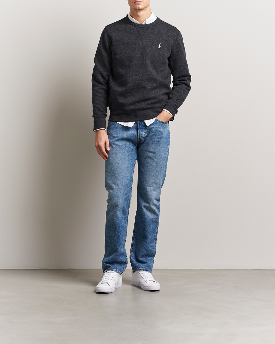 Homme | Pulls Et Tricots | Polo Ralph Lauren | Double Knit Sweatshirt Black Marl Heather