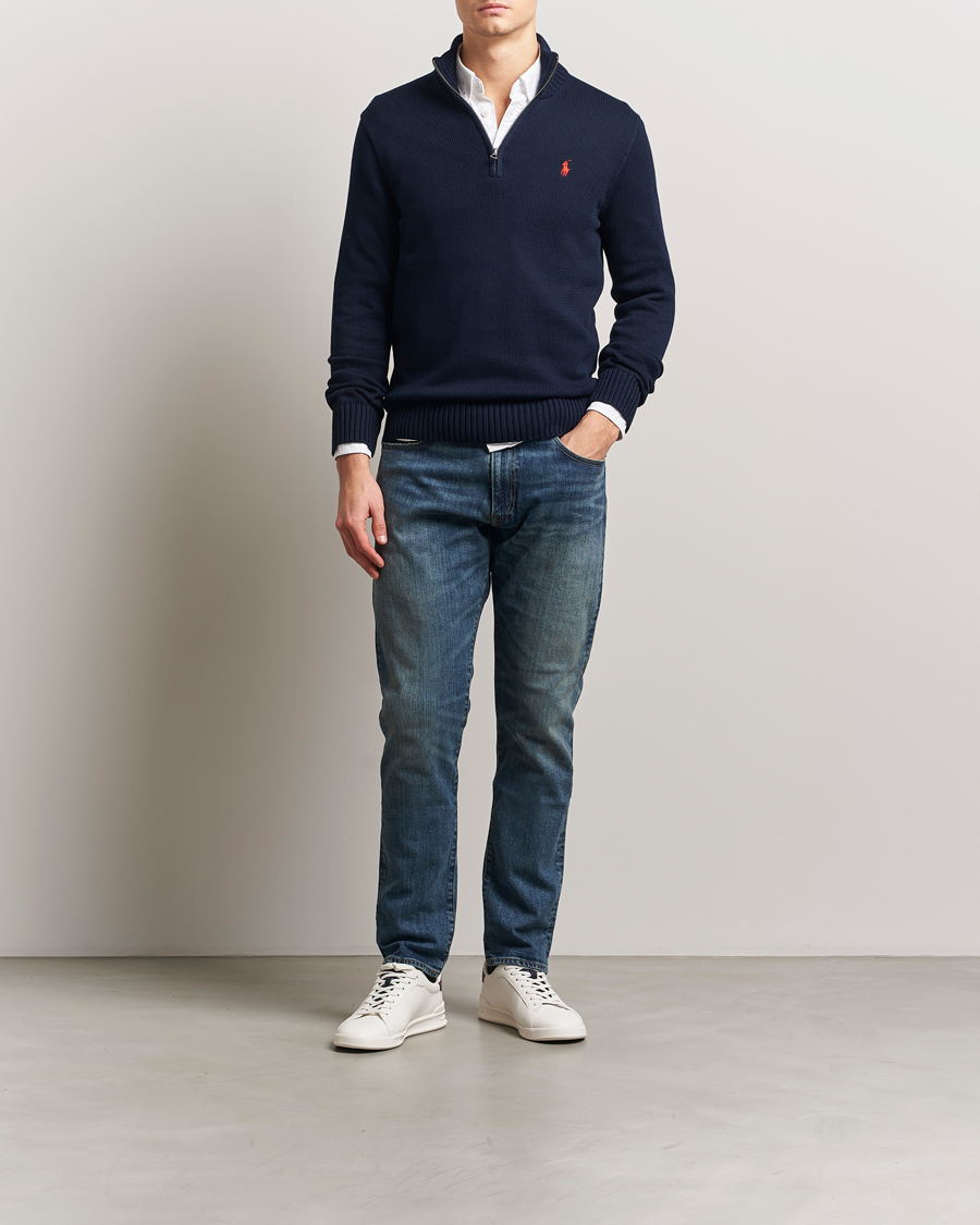 Homme | Pulls Et Tricots | Polo Ralph Lauren | Cotton Pullover Half Zip Hunter Navy