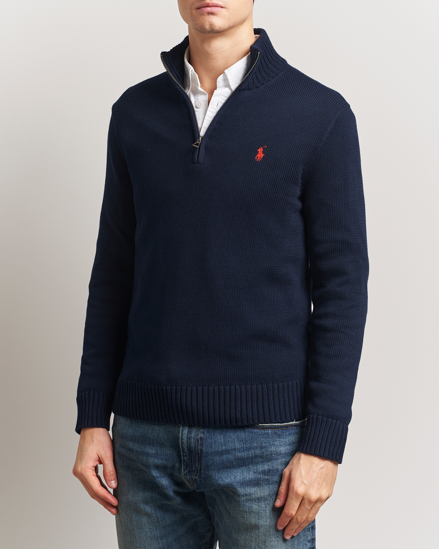 Homme | Pulls Et Tricots | Polo Ralph Lauren | Cotton Pullover Half Zip Hunter Navy