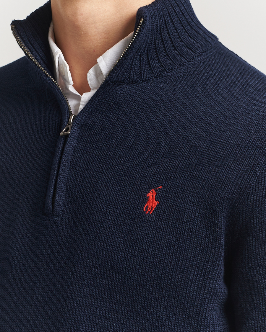 Homme | Pulls Et Tricots | Polo Ralph Lauren | Cotton Pullover Half Zip Hunter Navy