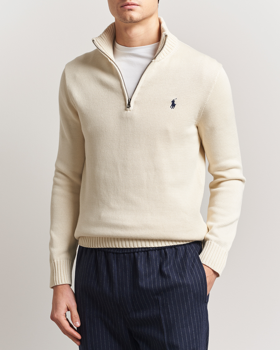 Homme | Pulls Et Tricots | Polo Ralph Lauren | Cotton Pullover Half Zip Andover Cream