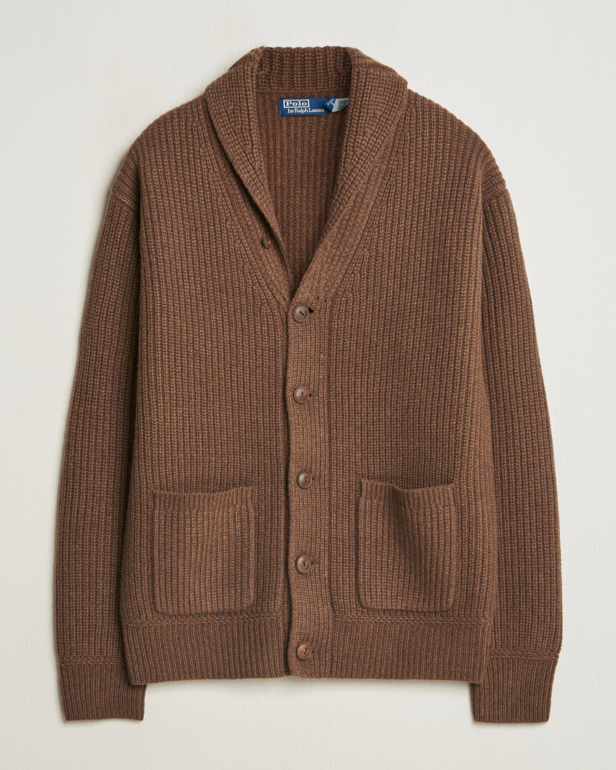 Homme | Pulls Et Tricots | Polo Ralph Lauren | Wool/Cashmere Cardigan Dark Roast Melange