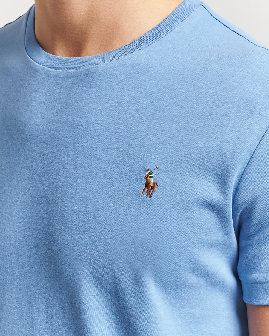 Homme | T-shirts | Polo Ralph Lauren | Luxury Pima Cotton Crew Neck T-Shirt Sky Blue