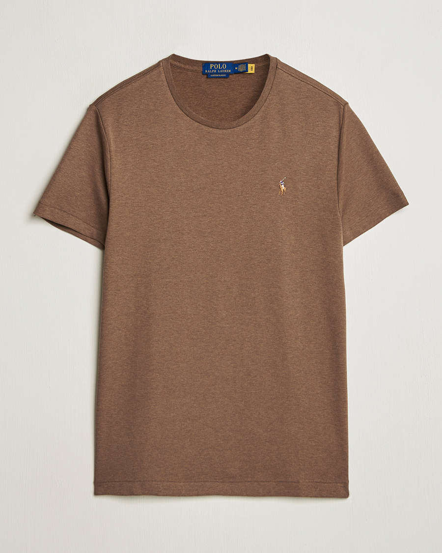 Homme | T-shirts | Polo Ralph Lauren | Luxury Pima Cotton Crew Neck T-Shirt Cedar Heather